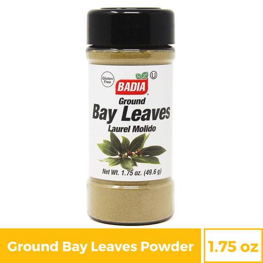 1.75 oz Jar Badia Bay Leaves Laurel en polvo Molido Ground Powder Spices Kosher