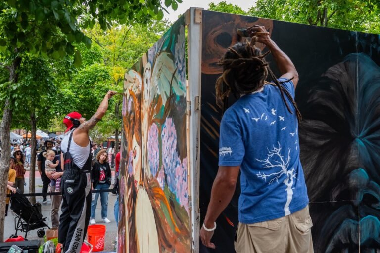 One of the most exciting parts of PVDFest every year is the mural battle, where the most creative people in the city embark on large-scale artwork in a public space in front of a live audience. In September 2024, artists paint murals during the festival.