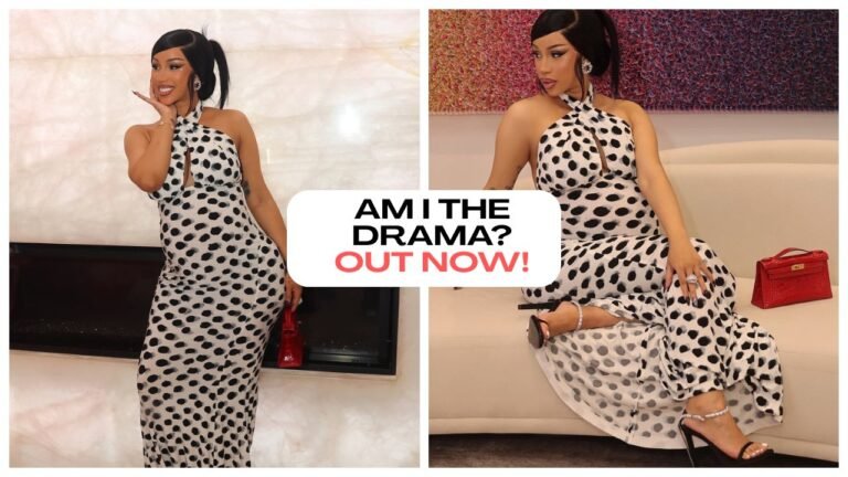 Cardi B Stuns in a Black and White Norma Kamali Cross Halter Fishtail Gown for Instagram Photoshoot Cardi B Stuns in a Black and White Norma Kamali Cross Halter Fishtail Gown for Instagram Photoshoot