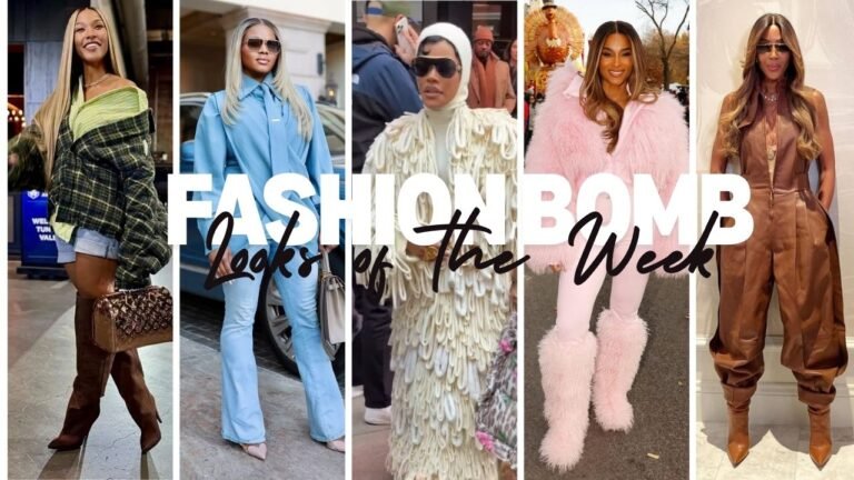 Best Fashion Bomb Looks of the Week: Savannah James in a Green Plaid Natasha Zinko Shirt, Claire Sulmers in a Blue MSO Lagos Top, Teyana Taylor in a Cream Moncler X Jill Sander Coat + More!