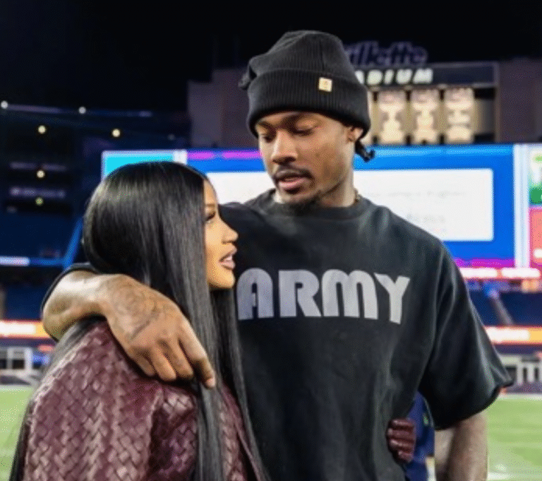 Cardi B and Stefon Diggs Spotted at Gillette Stadium—The Rapper Wears $17K Burgundy Bottega Veneta Leather Look Cardi B and Stefon Diggs Spotted at Gillette Stadium—The Rapper Wears $17K Burgundy Bottega Veneta Leather Look