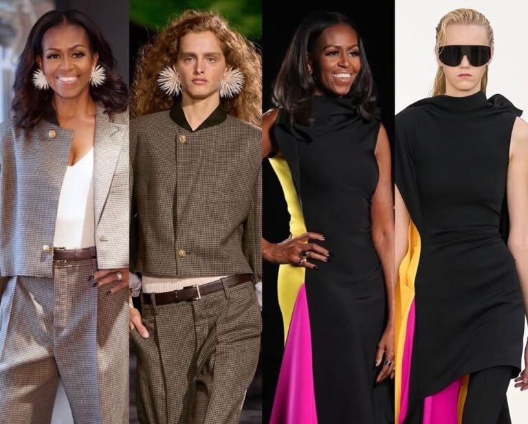 Michelle Obama Wears Loewe Multicolor Dress, Chanel Runway, Vintage Zac Posen, and More for her The Look Book Tour