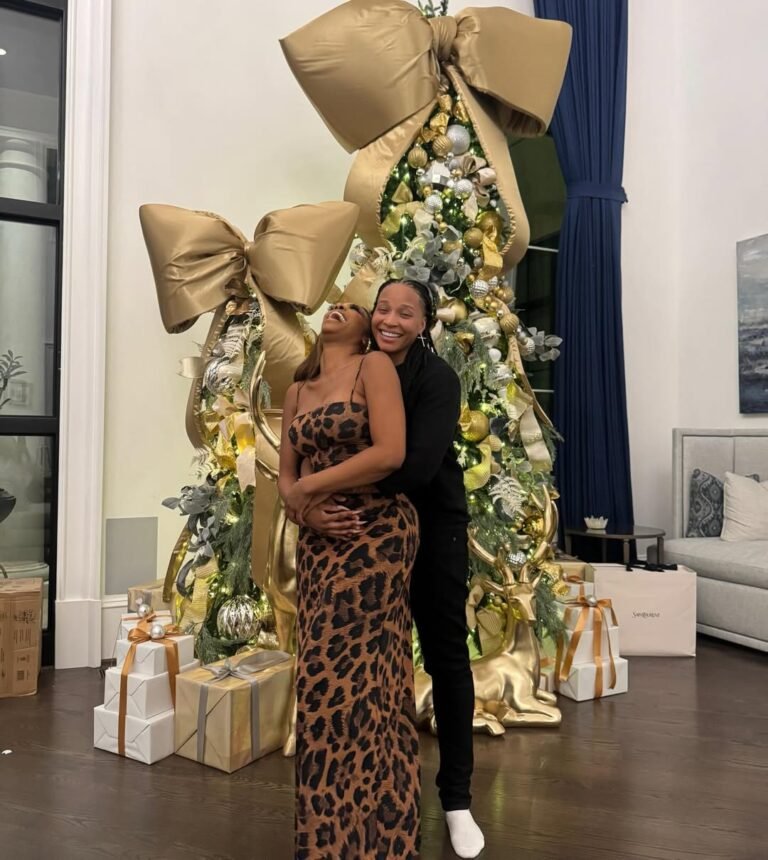 2 Porsha Williams Debuts New Boo On Thanksgiving Wearing A 128 Naked Wardrobe Leopard Dress