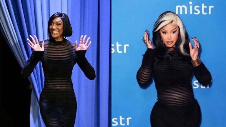 Who Wore It Better? A'ja Wilson and Cardi B Both Captured in a Black Vintage-Inspired Mugler Dress