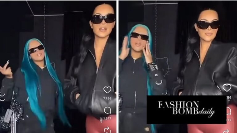 Kim Kardashian and North West Performed a TikTok in Black Balenciaga Looks Kim Kardashian and North West Performed a TikTok in Black Balenciaga Looks