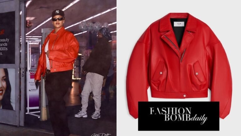 Rihanna Was Spotted Grocery Shopping in a $7,400 Celine Poppy Jacket