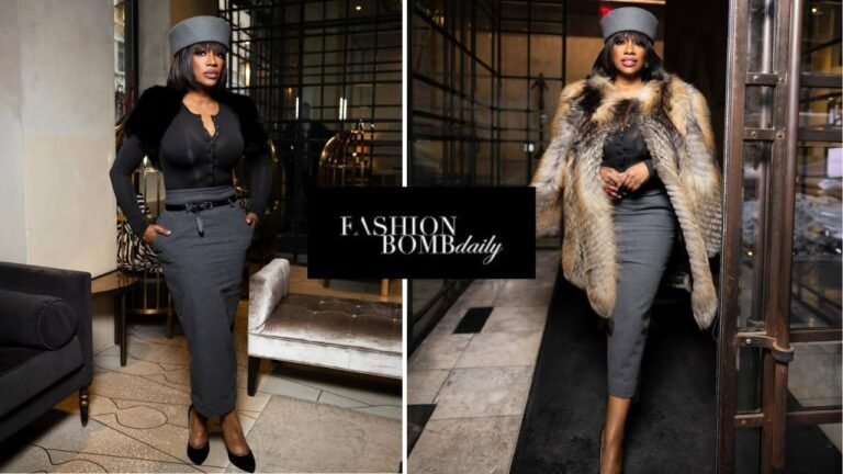 Kandi Burruss Stuns in Black and Grey The Frankie Shop Look with a iStyleBySonia Fur and Gucci Heels Kandi Burruss Stuns in Black and Grey The Frankie Shop Look with a iStyleBySonia Fur and Gucci Heels