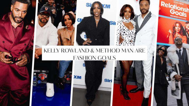Kelly Rowland and Method Man Bring the Fashion for Relationship Goals Press Tour: Courtside in a Fringed TTSWTRS Jacket, Black and White Rowen Rose, Stella McCartney, and More!