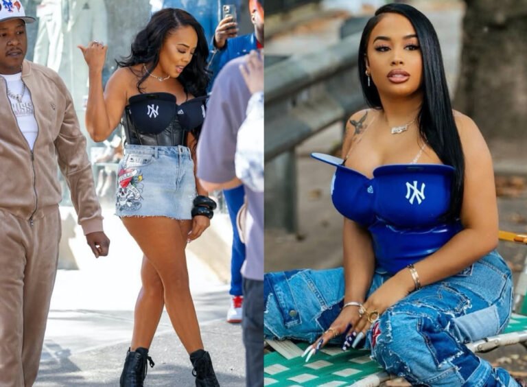 Who Wore It Better? Angela Simmons vs DreamDoll in a Yankees Hat Corset Top by Haus of Debonair Designz