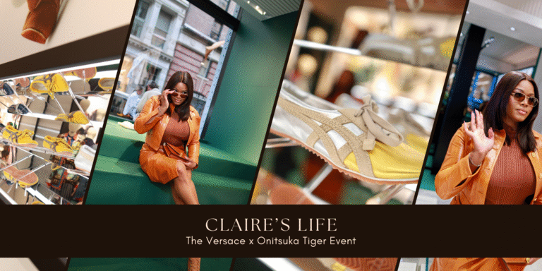 Claire’s Life: Inside the Versace x Onitsuka Tiger SoHo Celebration in Caramel Leather and Chic Tai-Chi Sneakers