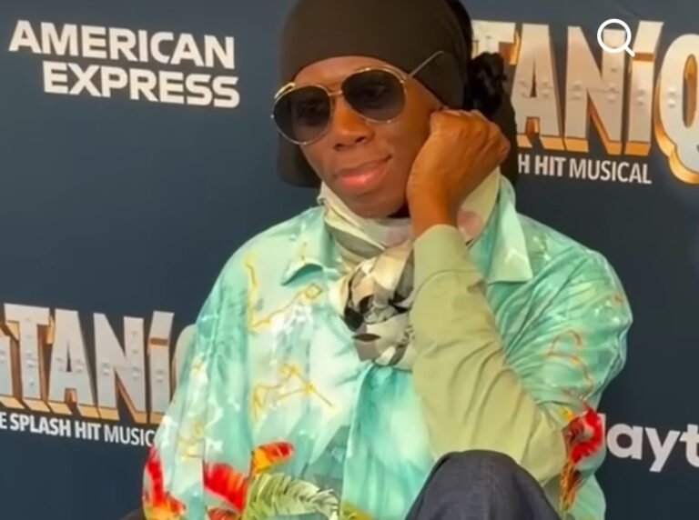 Former ANTM Judge and Stroke Survivor Miss J. Alexander Steps Out in Blue Jerome Lamaar Shirt at TITANIQUE Opening Night