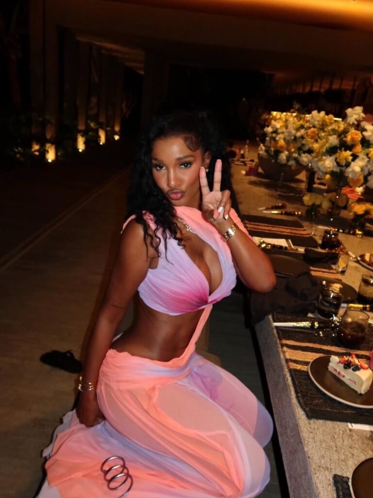 You Ask, We Answer! Bernice Burgos in Orange and Pink Dipetsa Wetlook Dress for Birthday Celebration