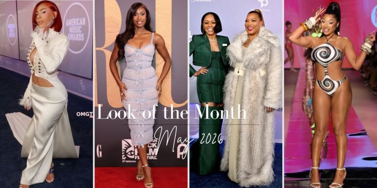 Look of the Month May 2026: Coco Jones in Geyanna Youness , Remy Ma's Birthday Dress, Megan Thee Stallion at Miami Swim Week, and Queen Latifah at the AMA's!