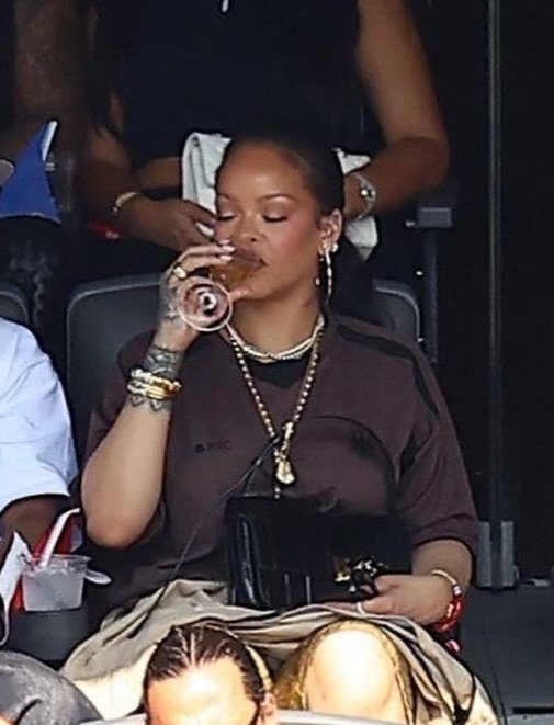 Rihanna Watches FIFA World Cup 2026 Final in Vetements Trademark Football Jersey and Aflalo Bromer Shorts Rihanna Watches FIFA World Cup 2026 Final in Vetements Trademark Football Jersey and Aflalo Bromer Shorts
